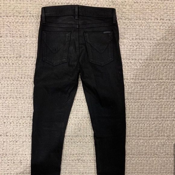 Hudson Womens Barbara High Waist Super Skinny Black Jeans - Picture 6 of 7